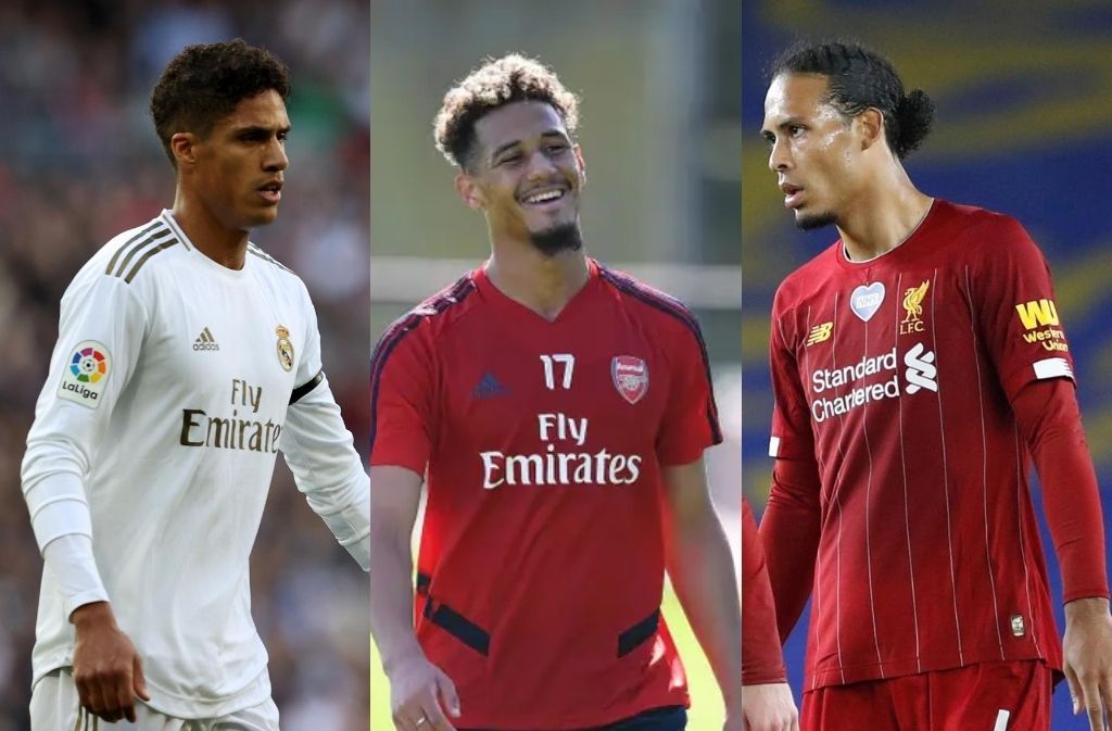Raphael Varane of Real Madrid, William Saliba of Arsenal, Virgil van Dijk of Liverpool