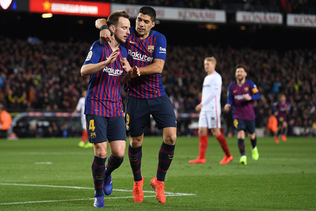 Luis Suarez and Ivan Rakitic