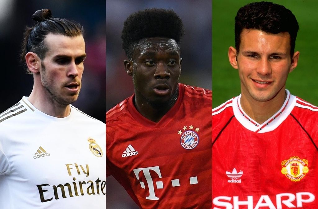 Gareth Bale, Alphonso Davies, Ryan Giggs