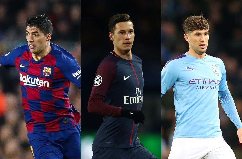 Luis Suarez of FC Barcelona, Julian Draxler of Paris Saint-Germain, John Stones of Manchester City