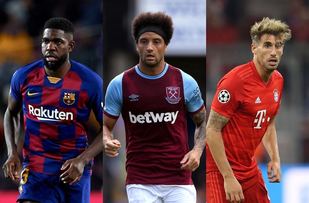 Samuel Umtiti of FC Barcelona, Felipe Anderson of West Ham, Javi Martinez of Bayern Munich