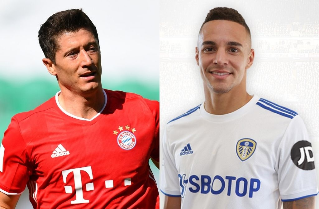 Robert Lewandowski of Bayern Munich, Rodrigo of Leeds United