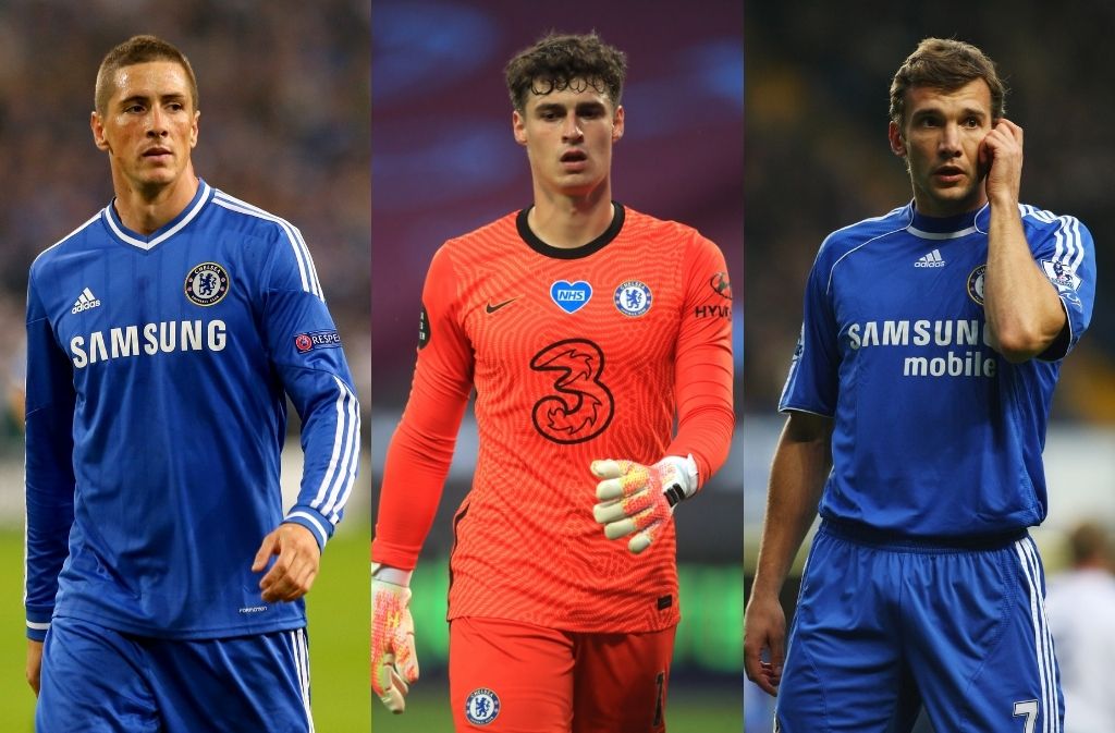 Fernando Torres, Kepa Arrizabalaga, Andriy Shevchenko, Chelsea
