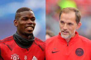Paul Pogba of Manchester United, Thomas Tuchel of Paris Saint-Germain