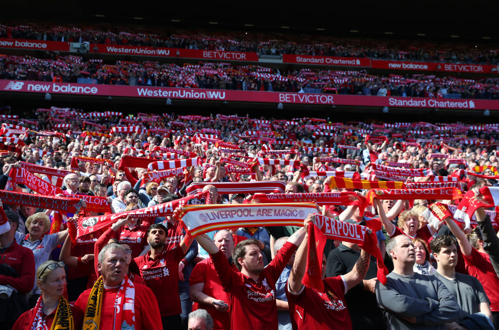 Fans at Anfield