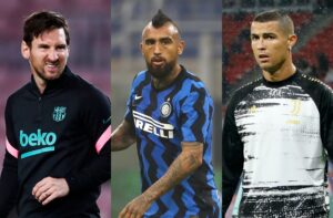 Lionel Messi, Arturo Vidal, Cristiano Ronaldo