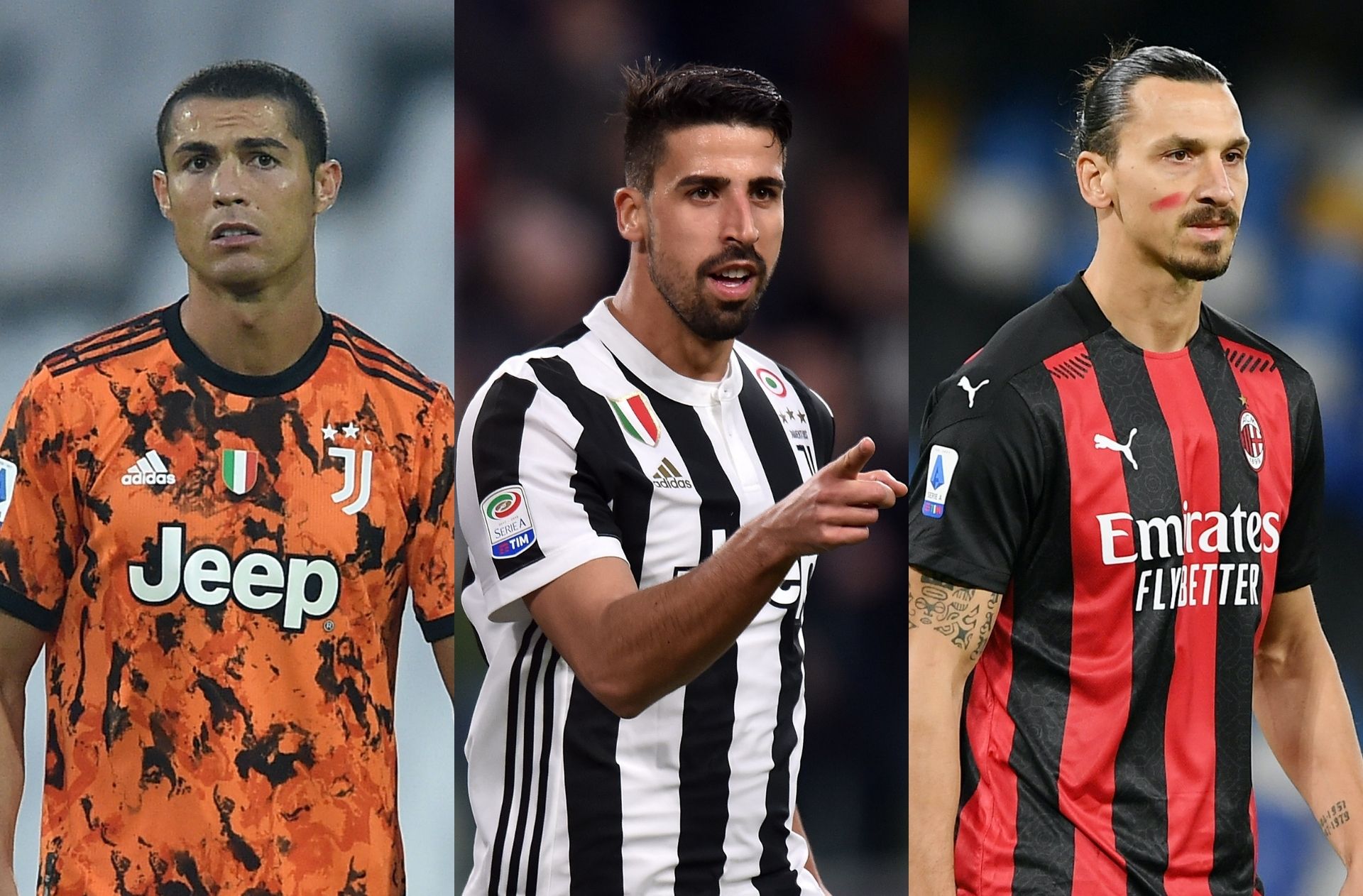 Cristiano Ronaldo, Sami Khedrira, Zlatan Ibrahimovic