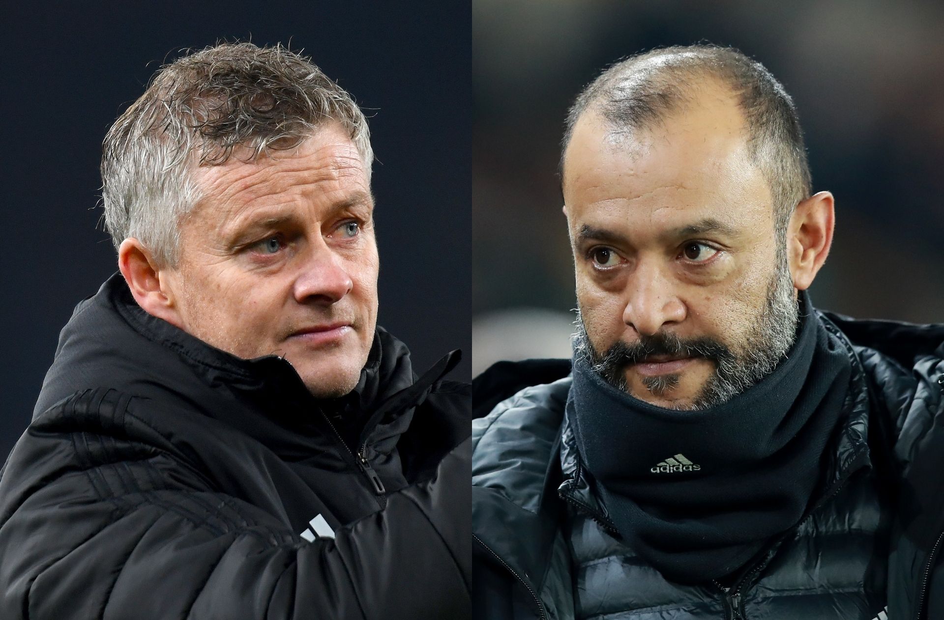 Ole Gunnar Solskjaer of Manchester United, Nuno Espirito Santo of Wolves