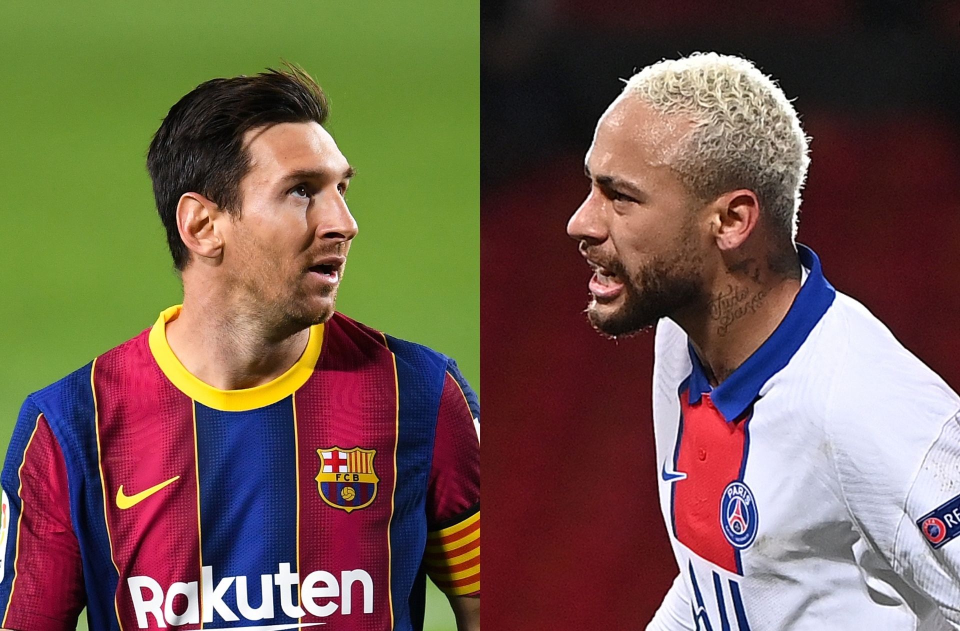 Lionel Messi of FC Barcelona, Neymar of Paris Saint-Germain