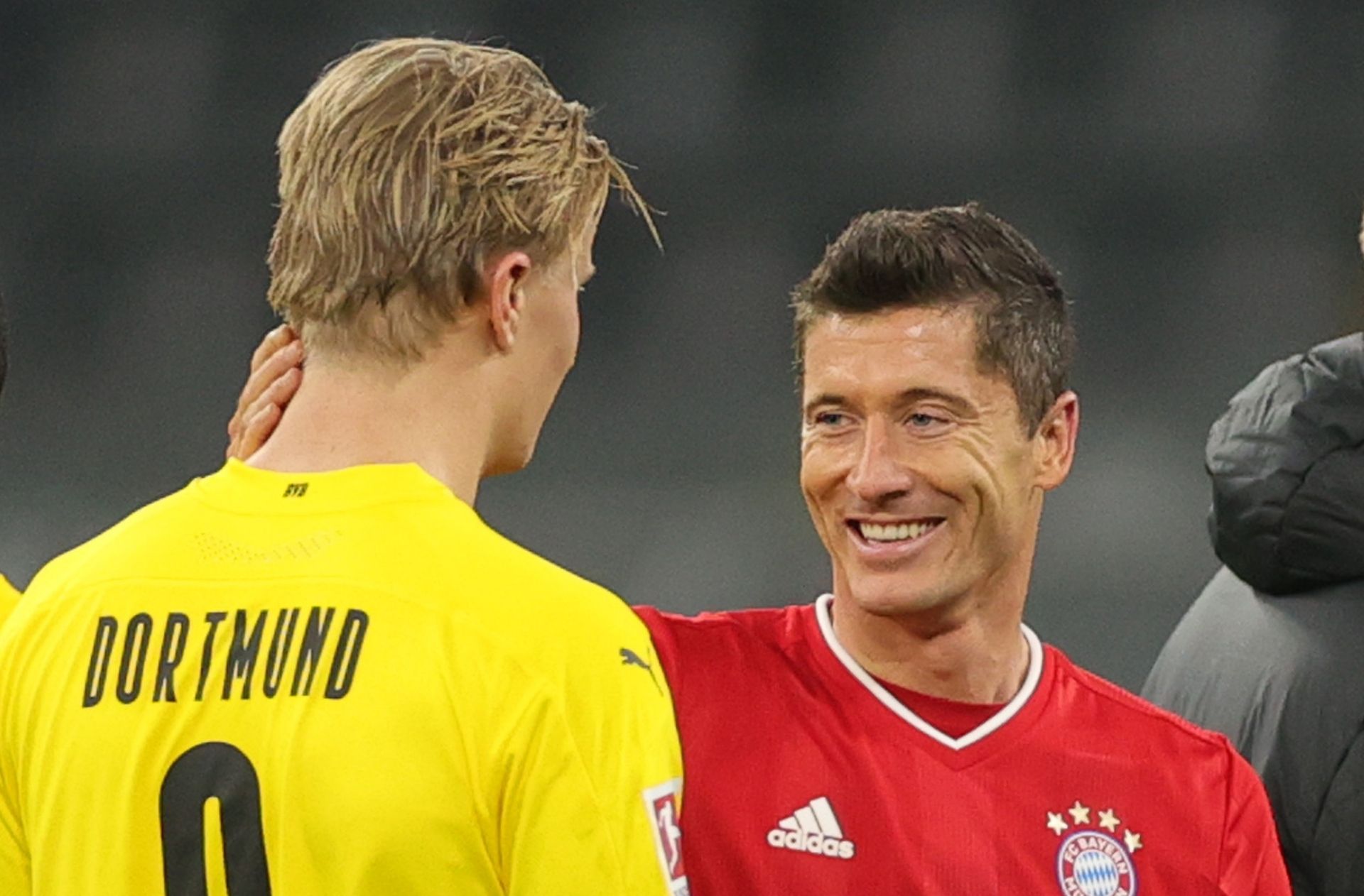 Erling Haaland of Borussia Dortmund, Robert Lewandowski of Bayern Munich
