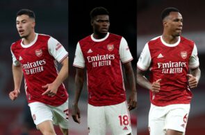 Gabriel Martinelli, Thomas Partey, Gabriel Magalhaes - Arsenal