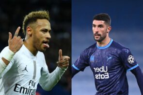 Neymar and Alvaro Gonzalez