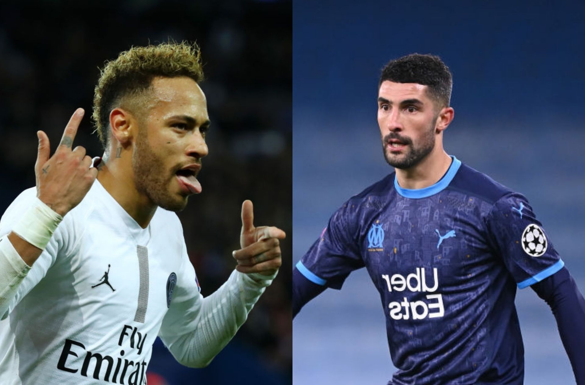 Neymar and Alvaro Gonzalez