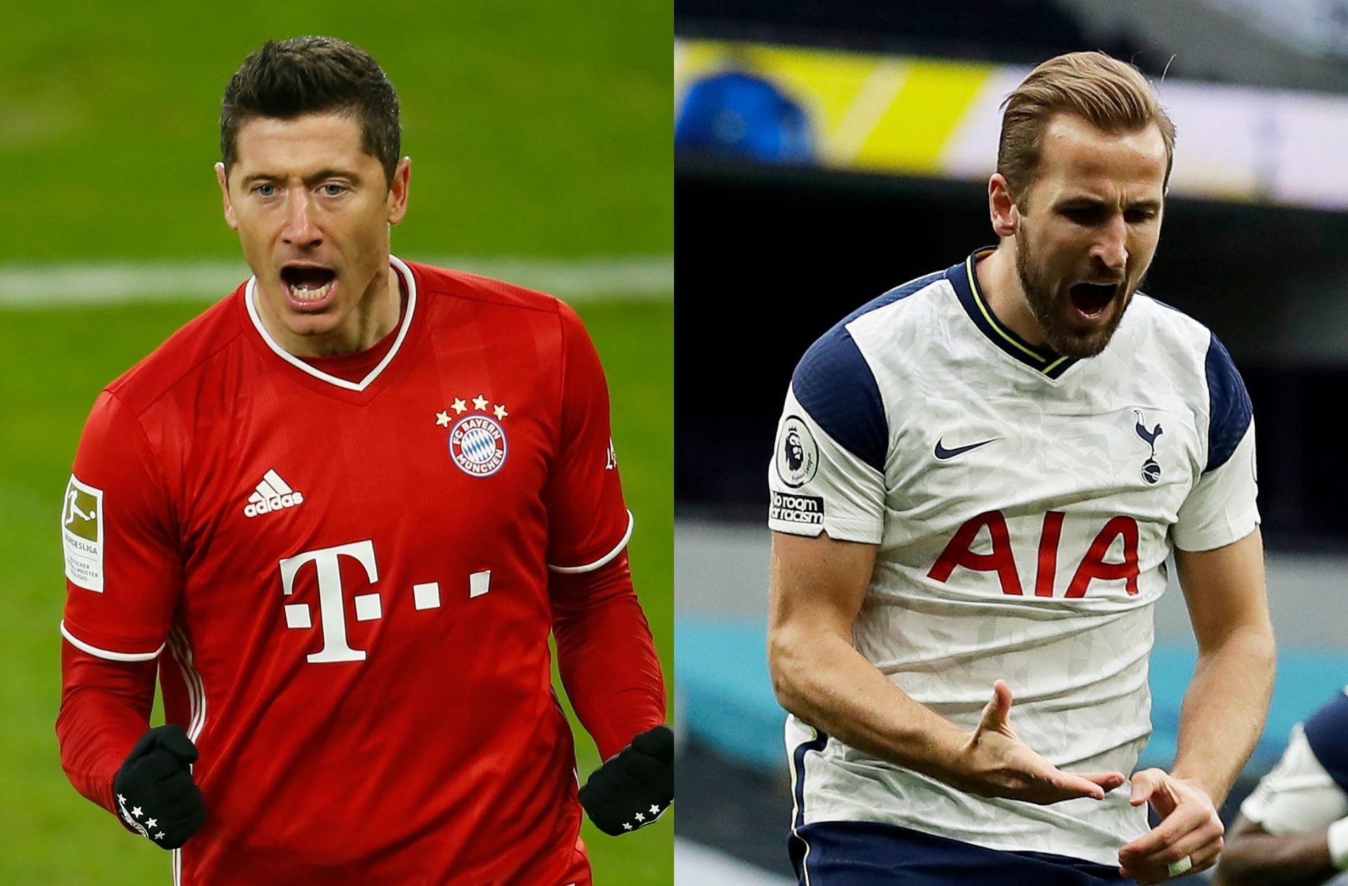 Robert Lewandowski of Bayern Munich, Harry Kane of Tottenham