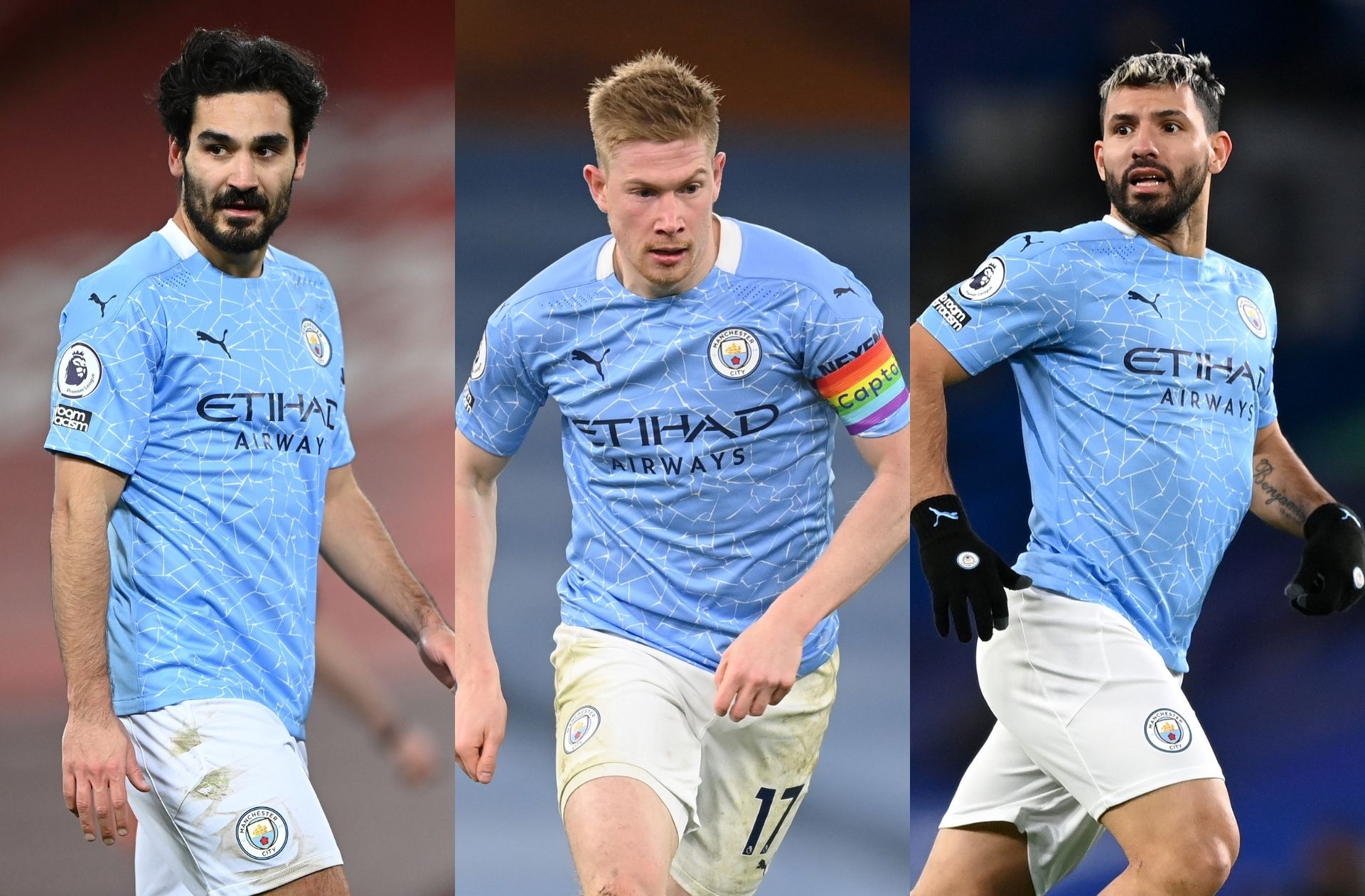 Ilkay Gundogan Kevin De Bruyne Sergio Aguero - Manchester City