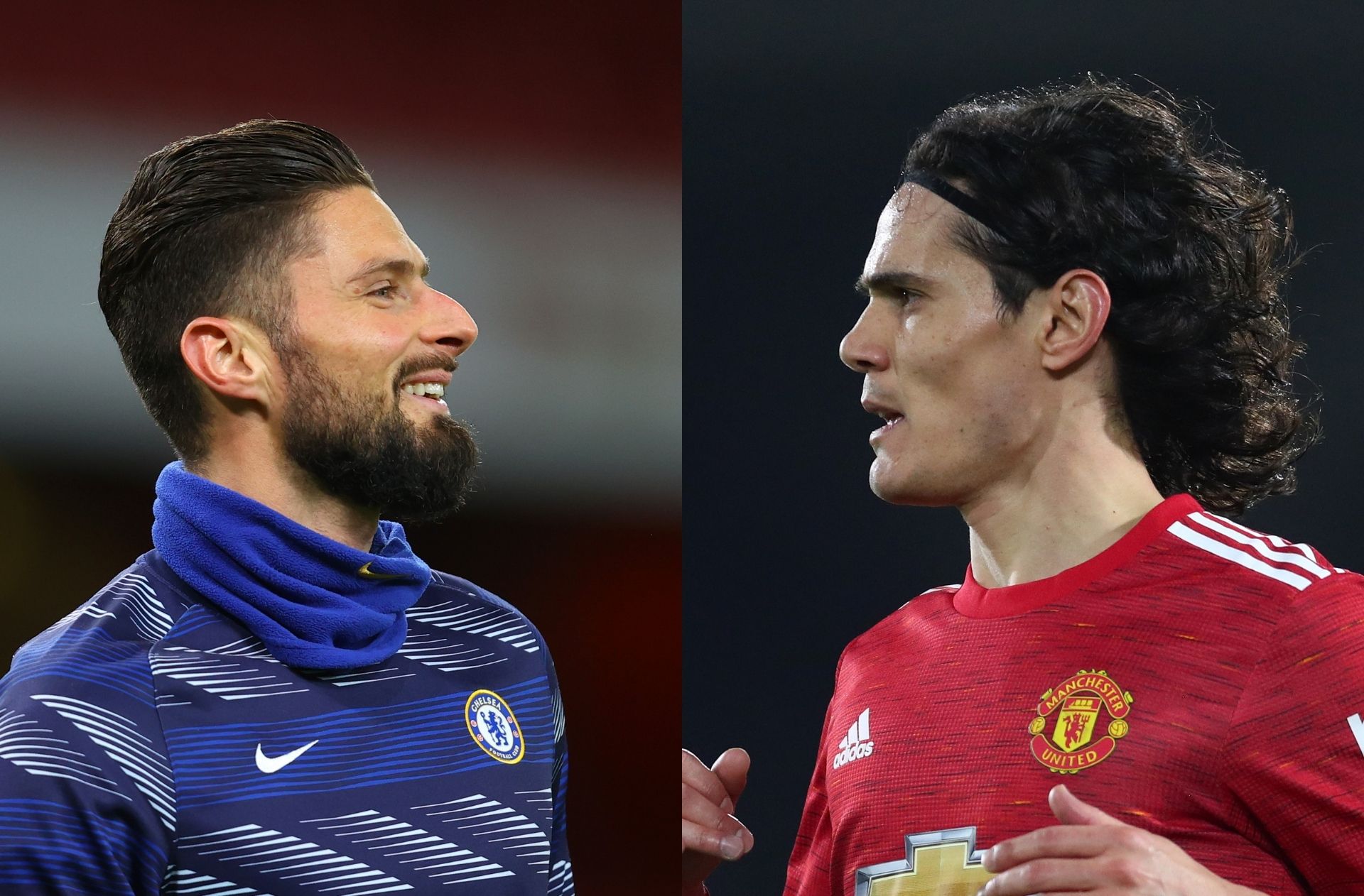 Olivier Giroud, Edinson Cavani, Chelsea, Manchester United
