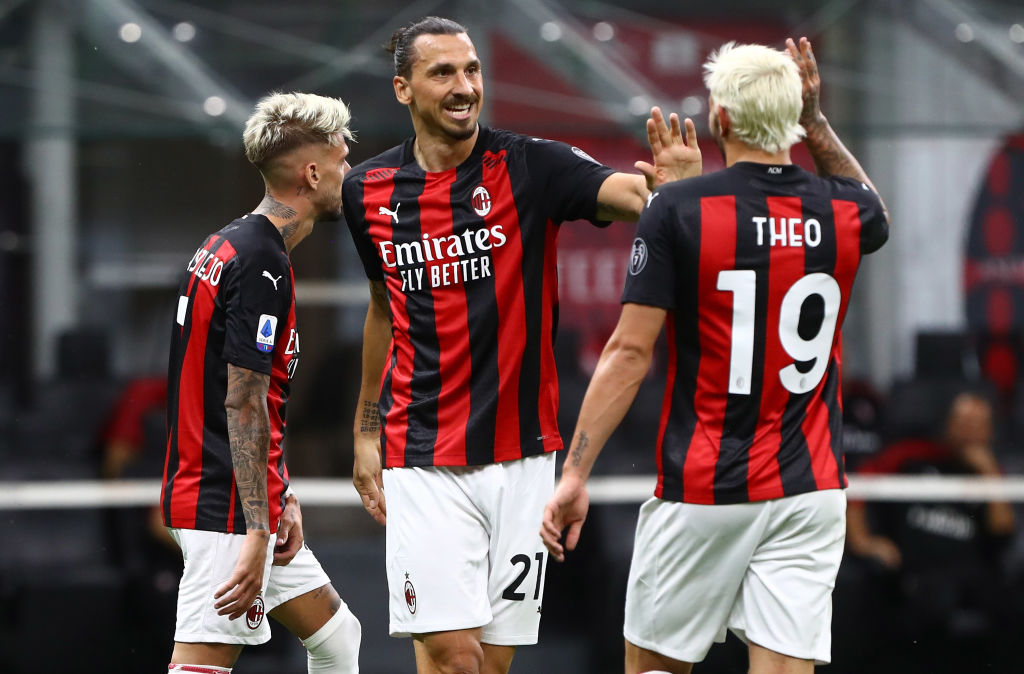 Zlatan Ibrahimovic, Theo Hernandez, AC Milan