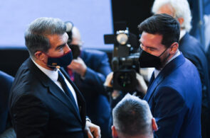 Lionel Messi, Joan Laporta