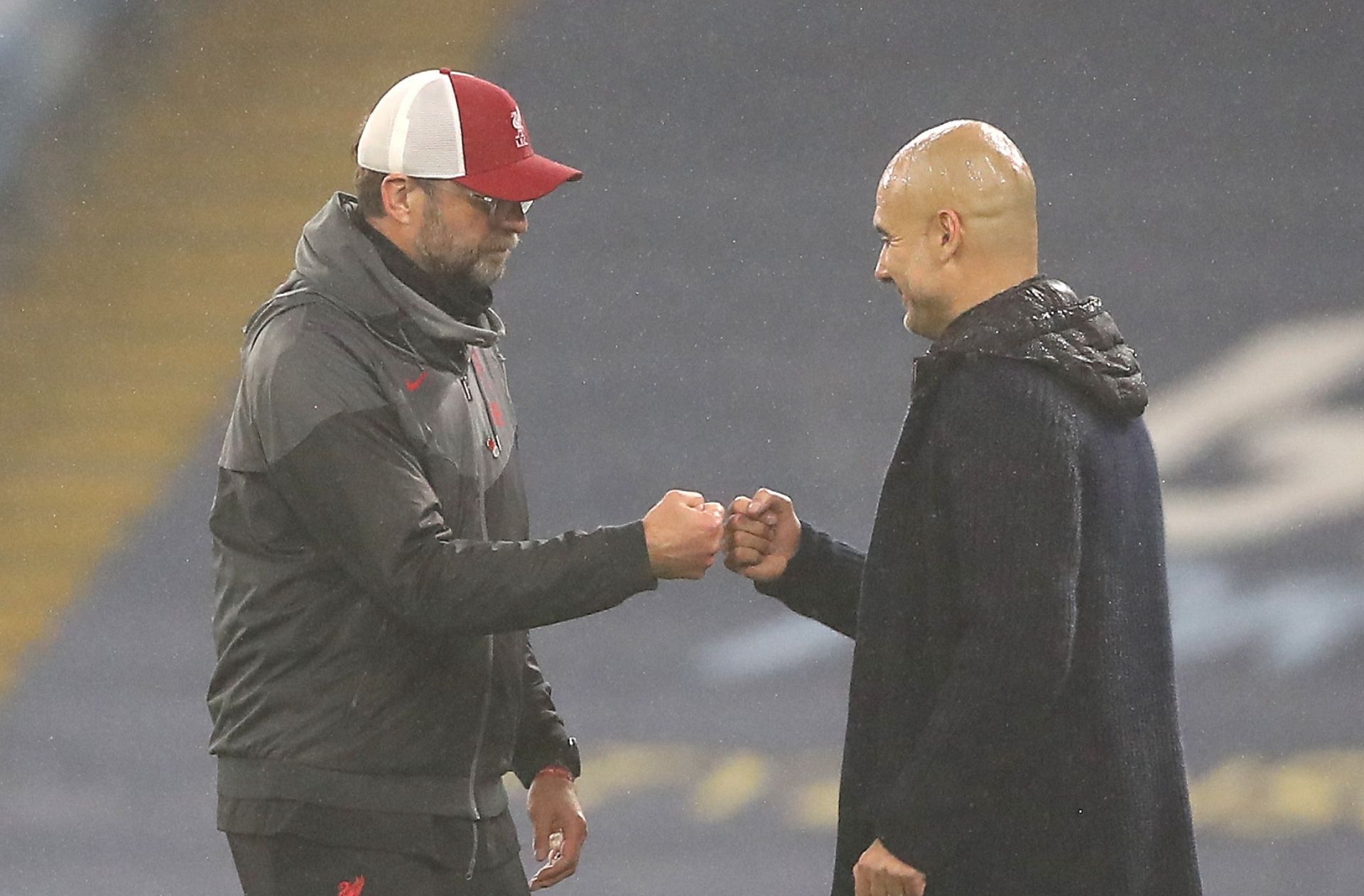 Jurgen Klopp of Liverpool, Pep Guardiola of Manchester City