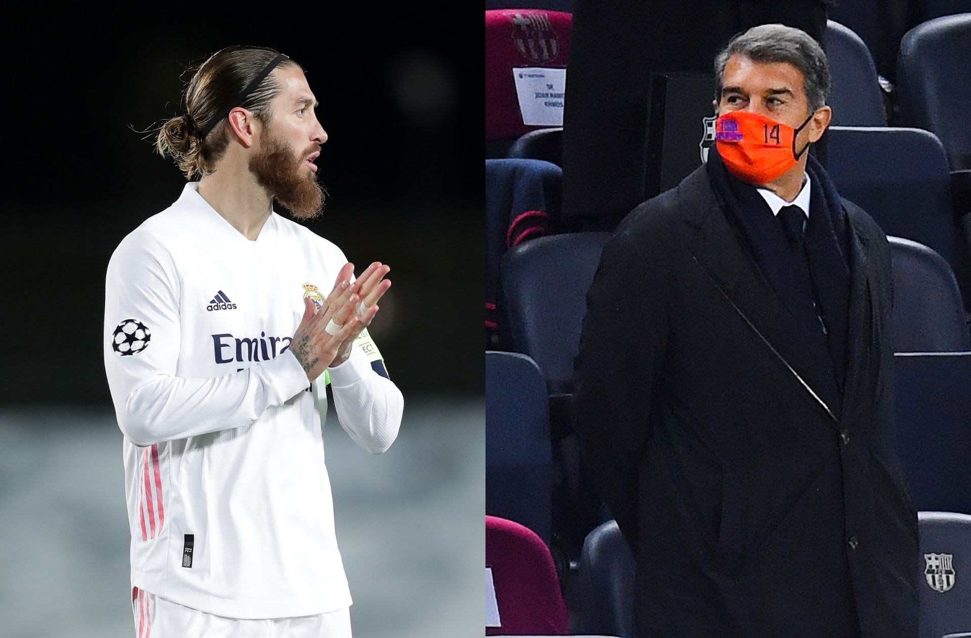 Sergio Ramos, Joan Laporta, Real Madrid, Barcelona