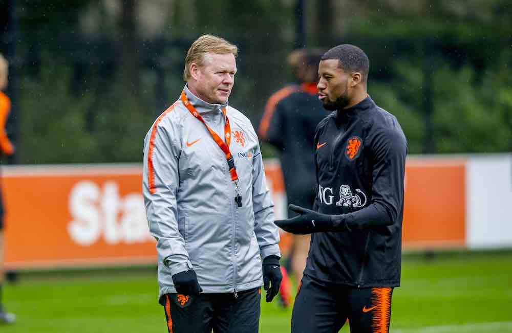 Ronald Koeman and Georginio Wijnaldum at Netherlands