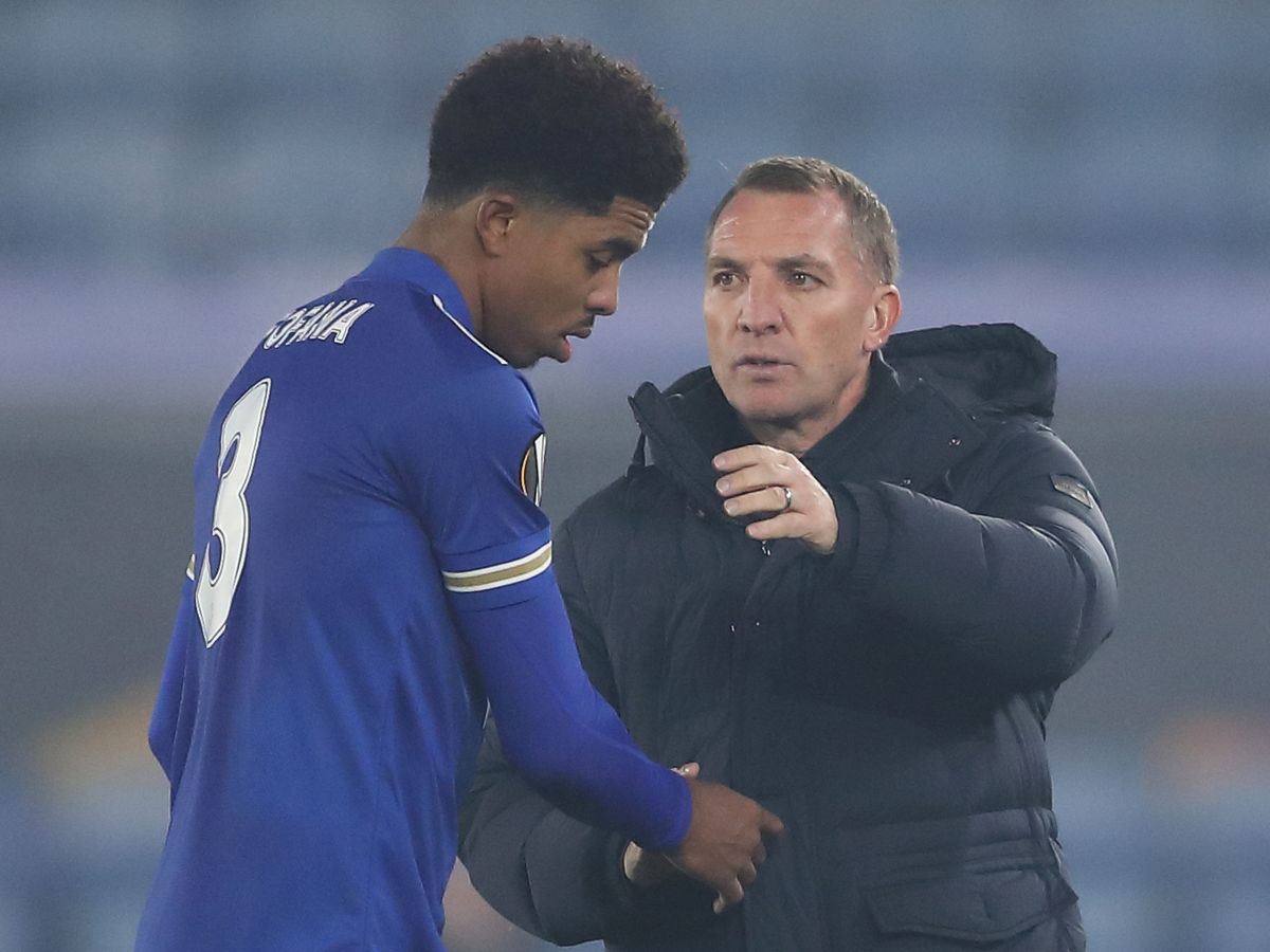 Wesley Fofana and Brendan Rodgers