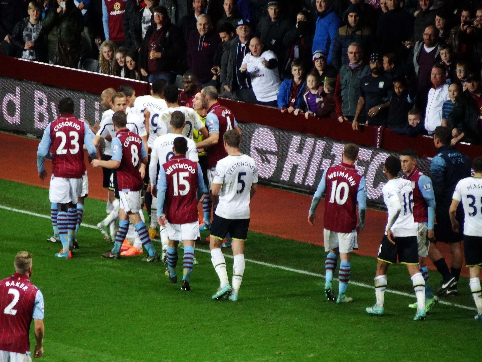 Aston Villa and Tottenham