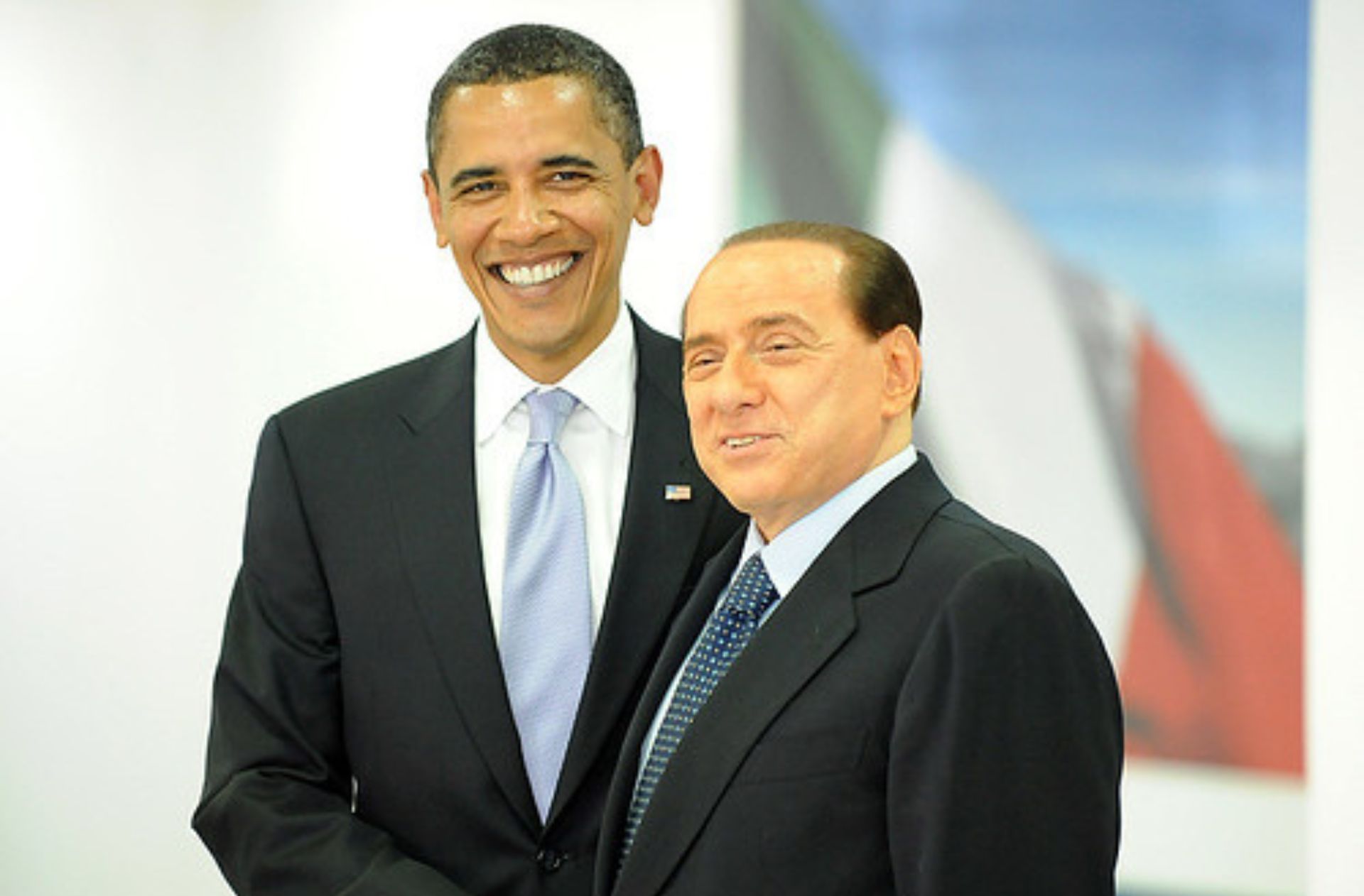 Barack Obama and Silvio Berlusconi
