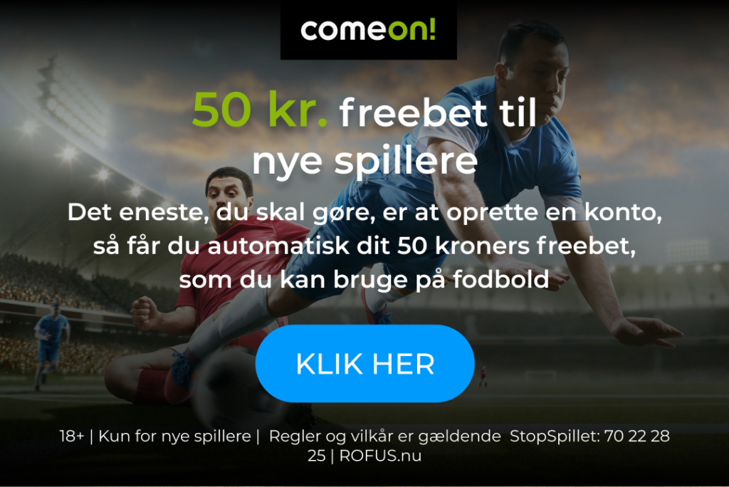 Free bet fra comeon!