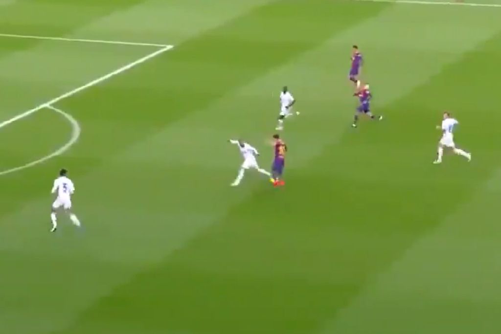 Sergio Ramos-tackling på Lionel Messi