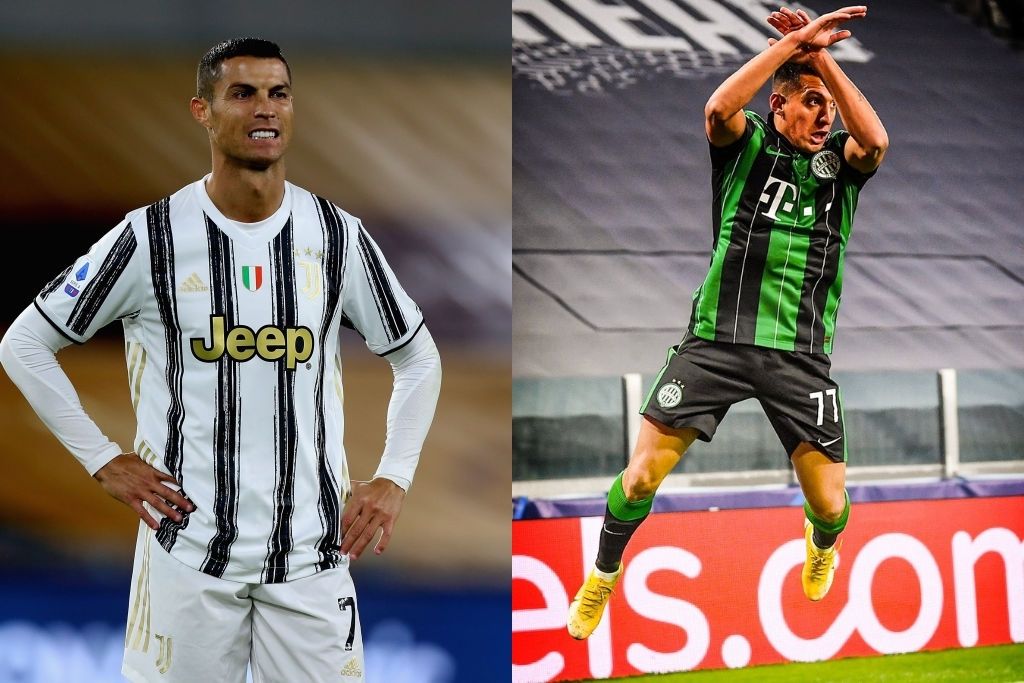 Cristiano Ronaldo, Juventus, og Myrto Uzuni, Ferencvaros