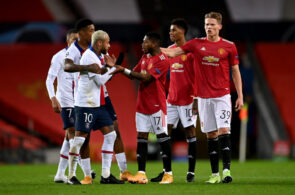 Neymar, PSG, og Scott McTominay, Manchester United