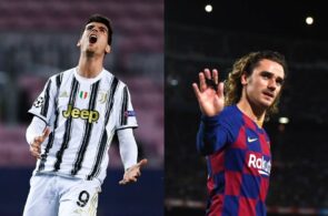 Alvaro Morata, Juventus, og Antoine Griezmann, Barcelona