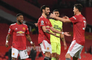 Bruno Fernandes og Nemanja Matic, Manchester United
