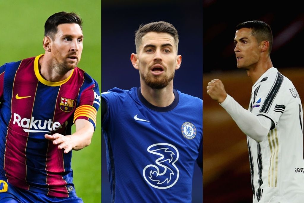 Lionel Messi, Jorginho og Cristiano Ronaldo
